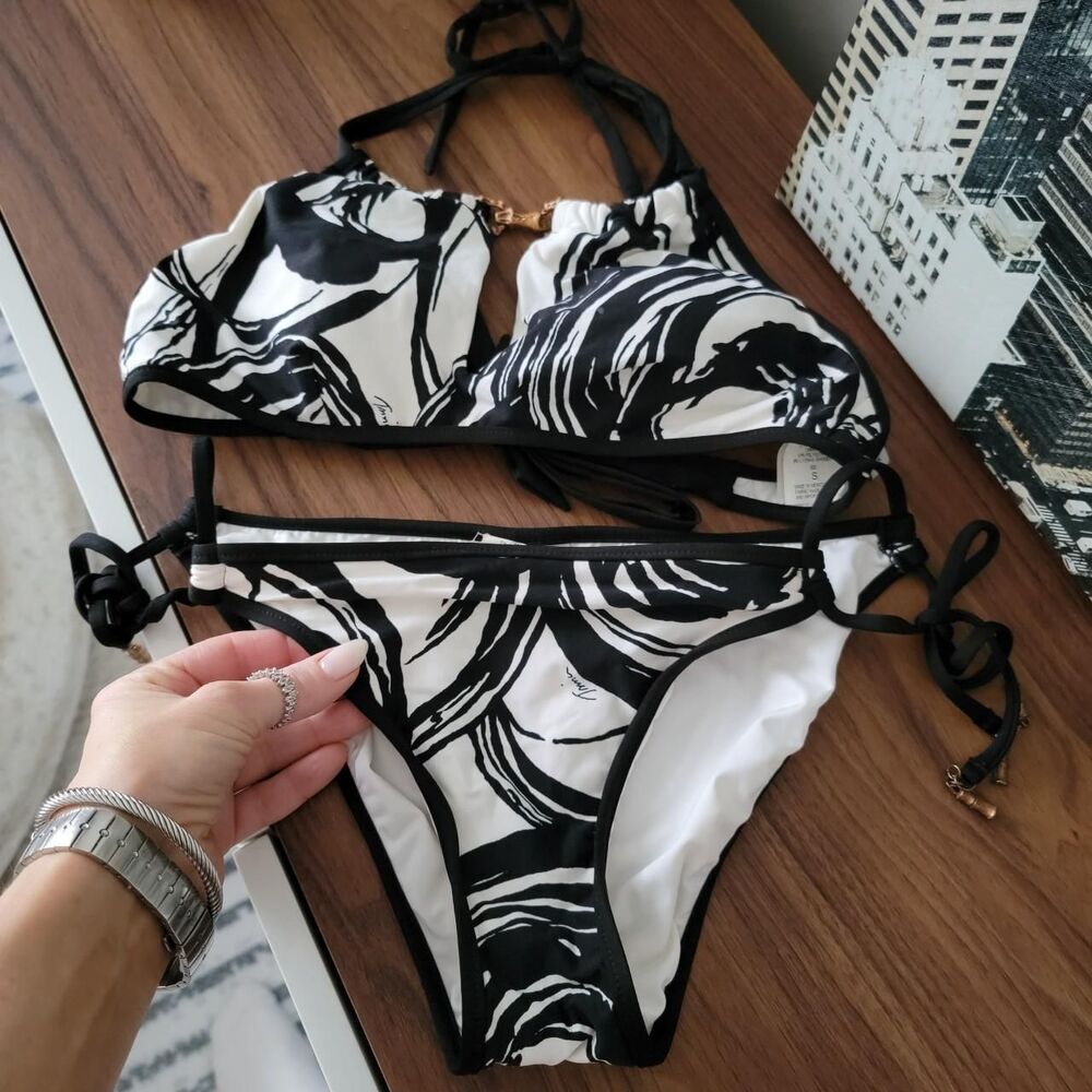 NWOT TRINA TURK Women's Black and White Bikini